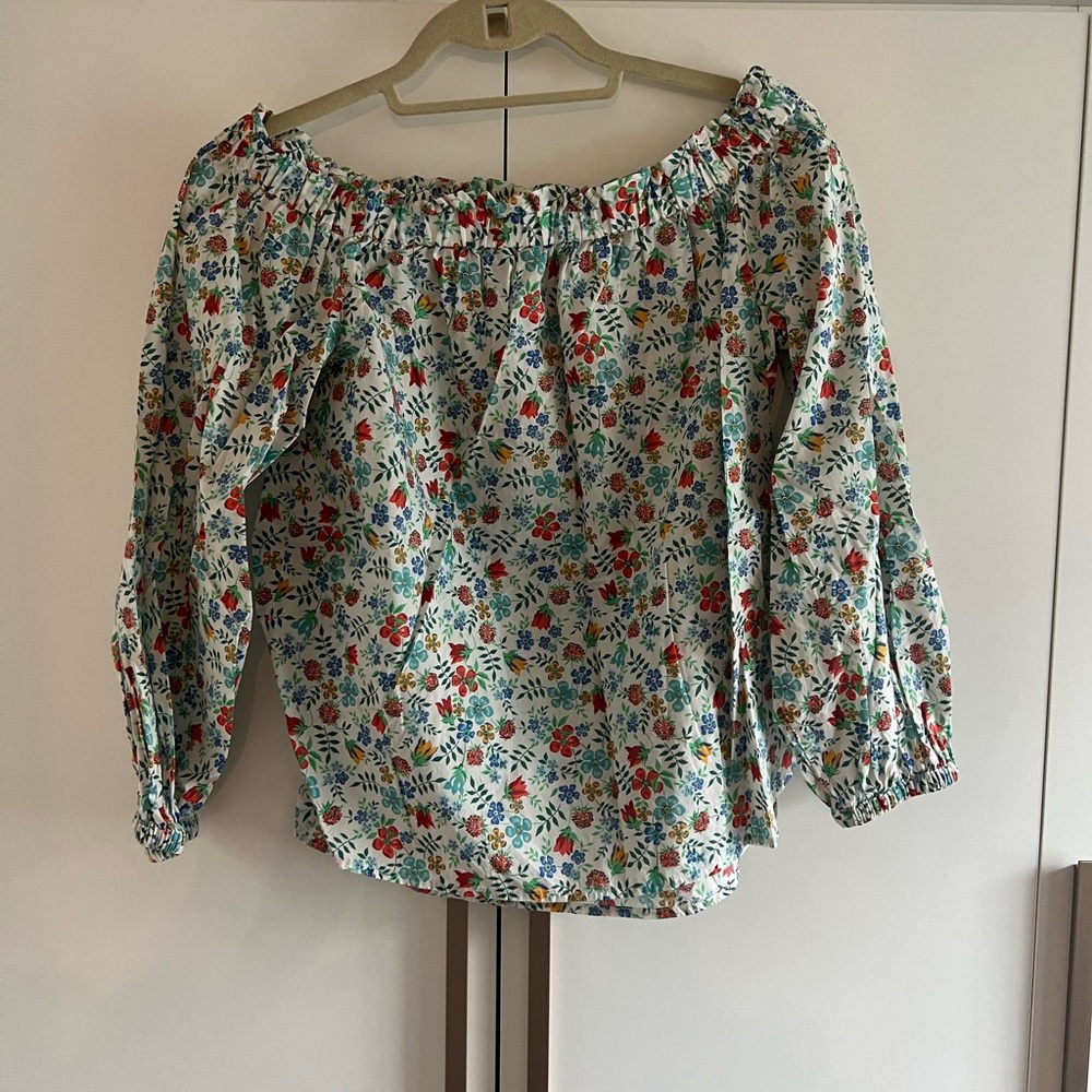 Jcrew x Liberty of London off the shoulder top